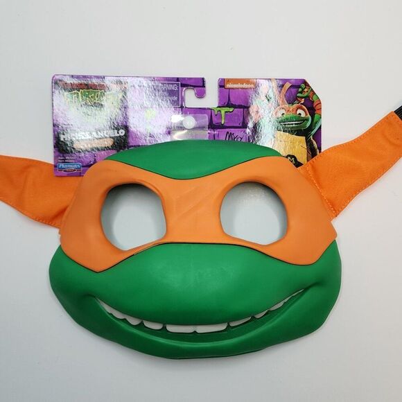 TMNT Michelangelo Figurine and Mask Set - Nickelodeon, OneSize, Green & Orange - Picture 3 of 7